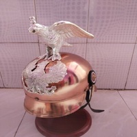 Casque de Chevalier Templier Médiéval Antique en Acier Inoxydable Taille Réelle Peint à la Main Décoratif pour la Maison