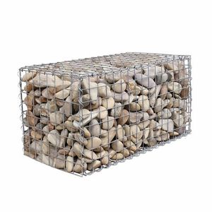 Blocs de mur de soutènement en <span class=keywords><strong>gabion</strong></span> d'acier 2x1x0.5m galvanisés, écologiques, faciles à assembler, en treillis métallique, cage à pierres, clôture de jardin - Product Image 6