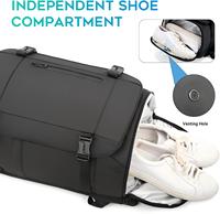 Sac à dos de voyage unisexe grand format 40L en polyester imperméable, tendance, approuvé pour l'avion, pour ordinateur portable 17 pouces, avec 3 cubes de rangement