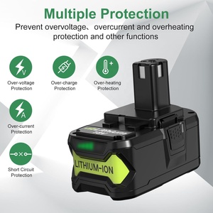 Reemplazo de capacidad real de <span class=keywords><strong>18</strong></span> V para batería <span class=keywords><strong>Ryobi</strong></span> de <span class=keywords><strong>18</strong></span> V Compatible con batería <span class=keywords><strong>Ryobi</strong></span> de <span class=keywords><strong>18</strong></span> voltios P102 P103 P107 P108 herramientas inalámbricas - Product Image 3