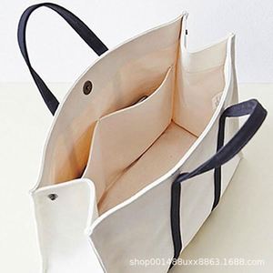 Reusable Pocket Women's Canvas <b>Tote</b> <b>Bag</b> with Custom logo - Product Image 2
