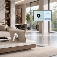 24 27 Inch Portable Smart Display Android Touch Screen Mobile TV with Rolling Floor Stand for Home Office