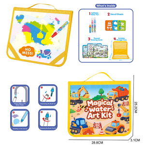 แผ่นรองวาดภาพน้ำมหัศจรรย์แบบพกพา AJB Kids รูปทรงกระเป๋าถือ ชุดผ้าใบวาดภาพน้ำแบบใช้ซ้ำได้ ของเล่นศิลปะ<span class=keywords><strong>ส</strong></span>ำหรับเด็ก เหมาะสำหรับการเดินทาง - Product Image 2