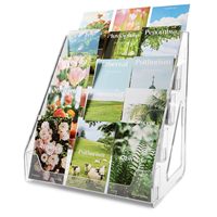 Présentoirs universels pliables en acrylique transparent personnalisés pour cartes verticales, protection anti-corrosion, vente en gros