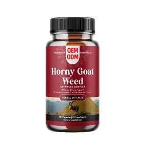 Horny Goat Weed-Verstärker für Männer 1590 mg Komplex mit Tongkat Ali Saw Palmetto Extrakt Panax Ginseng und schwarzer Maca-Wurzel