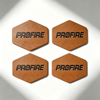 Écussons personnalisés en cuir PU avec logo, étiquettes écologiques thermosoudées pour chapeaux, étiquettes de vêtements, accessoires de confection à coudre, vente en gros OEM