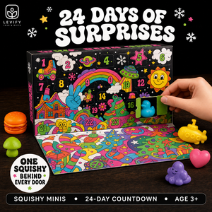 Calendrier de l'Avent de Noël : 24 Jours de <span class=keywords><strong>Mini</strong></span> Jouets Anti-Stress Squishy – Cadeau Compte à Rebours Sensoriel pour Enfants, Surprise de Vacances - Product Image 2