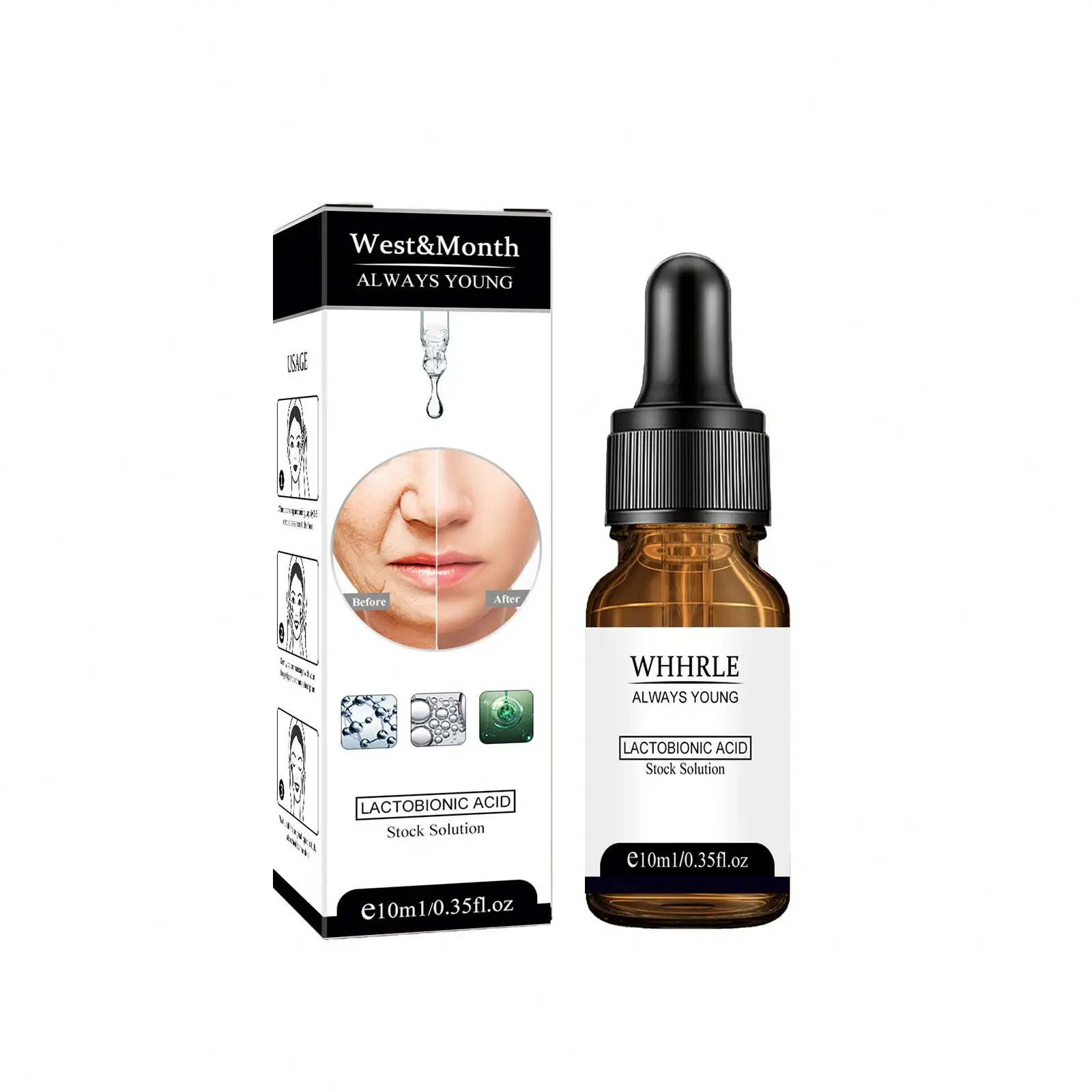 West & Month Lifting viso rassodante siero rimuovere rughe Anti invecchiamento cura dissolvenza linee sottili riparazione stringere pelle viso essenza di collagene