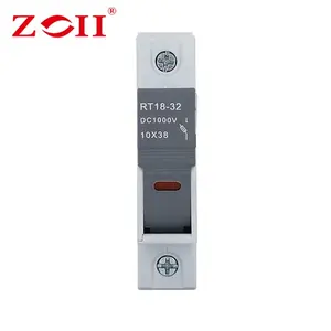 ZOII DC Fusível 1000V 10*38mm Proteja o sistema Solar Fusível Suporte 30A OEM Segurança Elétrica Baixa Tensão Base térmica Link à prova d'água