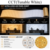 Panneau lumineux LED flexible de 1000 mm, feuille de lumière LED SMD2835 DC24V, découpable, CRI 90 élevé, rétroéclairage dimmable pour marbre, quartz, onyx
