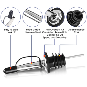 Vino in acciaio inossidabile versatore resistente vino liquore flusso tappo bottiglia beccuccio tappo per bottiglia per accessori per barra di bottiglia - Product Image 3