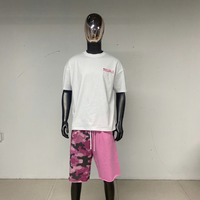 Ensembles de t-shirts à manches blanches MS918 100% coton avec logo personnalisé t-shirts grande taille surdimensionnés avec impression DTF personnalisée pour hommes