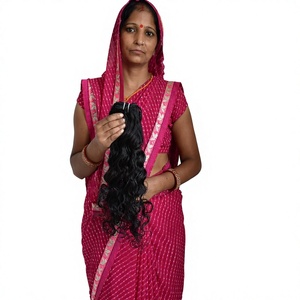 Wholesale <b>Cheap</b> 100% Raw Cuticle Aligned Virgin Weave Wavy Bundles Vendors Indian Human Hair <b>Extensions</b> - Product Image 1