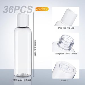 20ml 25ml 30ml 50ml 60ml 80ml <b>100ml</b> 120ml 150ml 200ml Round Shape Transparent Squeeze <b>Plastic</b> <b>Bottle</b> - Product Image 2