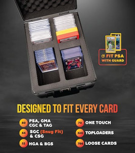Étui de rangement pour cartes gradées - 2 rangées - Étui en aluminium pour cartes de sport - Étui pour cartes gradées - Product Image 5