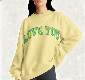 เสื้อสเวตเชิ้ตผ้าฝ้ายฟลีซเนื้อหนาคุณภาพสูงสำหรับผู้หญิง ปักลาย ตกแต่งไหล่ตก ทรงโอเวอร์ไซส์ คอเต่า - Product Image 1