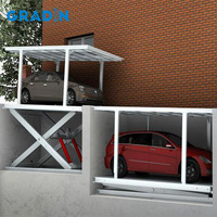 Plate-forme élévatrice à deux étages à ciseaux espace de stationnement à deux étages pour parking familial tridimensionnel