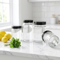 Hoge Kwaliteit Ronde 8Oz 12Oz Luchtdichte Glazen Pot Met Metalen Deksel Voor Augurk Honing Jam Jelly Spice Voedsel Opslag 350Ml 240Ml 100Ml