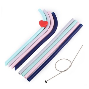 Nhà Máy Cung Cấp Trực Tiếp Silicone Rơm Sinh Thái Thân Thiện Với Cấp Thực Phẩm Uống Rơm Mềm Linh Hoạt Biểu Tượng Tùy Chỉnh Dịch Vụ OEM - Product Image 2