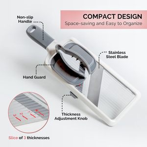 Xlr New Arrival đa cầm tay mandoline slicer với có thể điều chỉnh lưỡi thép không gỉ trái cây và rau Slicer Peeler Cutter - Product Image 3