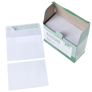 Enveloppes A6 auto-scellantes 6.5*4.75 "enveloppes d'invitation en papier <span class=keywords><strong>kraft</strong></span> <span class=keywords><strong>blanc</strong></span> pour 4x6 cartes Photos Invitations anniversaire de mariage - Product Image 3