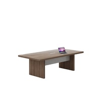 Table de conférence de bureau extensible en bois massif de couleur noyer, style moderne minimaliste, très vendue, table d'ordinateur pour PDG