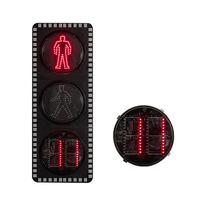 Feu de signalisation piétonnier de qualité industrielle 300 mm avec minuteur de compte à rebours à 2 chiffres et 7 segments pour centre de transport