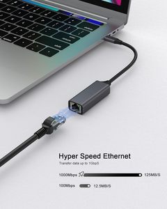Adaptor SYONG USB-C ke RJ45 Gigabit <span class=keywords><strong>Ethernet</strong></span> dengan Dukungan 10/100/1000 Mbps untuk Laptop - Product Image 3