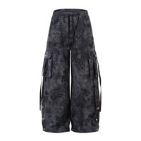 2025 Style américain extérieur fonctionnel Python Camouflage machette salopette décontracté ample large jambe pantalon mi fermeture éclair mouche Cargo pantalon
