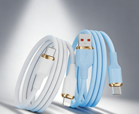 Câble de données Type-C à charge rapide 2A, écologique, 60W 100W 240W, en silicone composite et cuivre pur, multi-ports, cadeau personnalisé