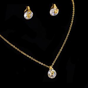 Parures de bijoux pas chères en acier inoxydable, bijoux de marque, ensembles de mode avec strass pour femmes - Product Image 2