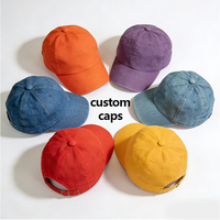 La nouvelle casquette de baseball en jean lavage à chaud vente en gros casquette unisexe à 6 panneaux casquette à visière en bleu clair personnalisée casquettes de baseball lavées