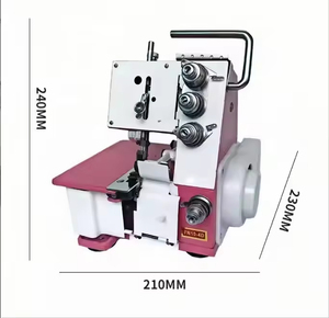 Máquina de coser overlock doméstica de 4 hilos, industrial, de doble aguja, con pie de arrastre, para ribetear prendas de punto - Product Image 2