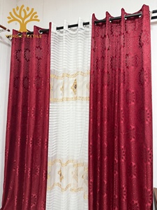 Set di 3 <span class=keywords><strong>Tende</strong></span> Jacquard Pronte all'Uso, Oscuranti, Economiche, <span class=keywords><strong>per</strong></span> Distributori Africani - Product Image 3