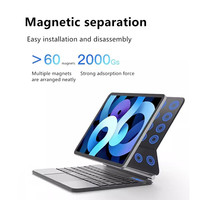 Nouveau clavier intelligent sans fil BT avec pavé tactile magnétique, étui clavier magique pour iPad Air 5 10e génération 2022 Pro 11 10 11e génération 10.9
