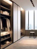 Ensemble de placard sur mesure haut de gamme avec éclairage LED, en bois massif, assemblé, pour la décoration de la chambre à coucher