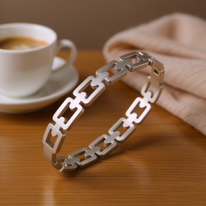 Bracciali Geometrici in Acciaio Inossidabile, Gioielli alla Moda per Donna, Idea Regalo - Product Image 3