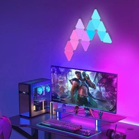 Panneaux lumineux triangulaires blancs modernes pour APP, LED à commande intelligente, synchronisation de jeu, RGB, commande vocale, Google Alexa, panneau lumineux LED
