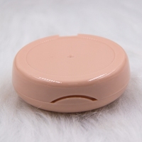 Boîtier compact rond pliable à couvercle rabattable pour blush en poudre, fard à paupières, conteneur vide, correcteur, crème, emballage de maquillage
