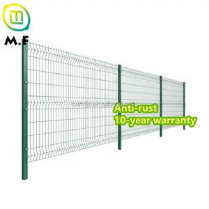 Welded Fence Panel Galvanized 3d Curved Wire Mesh Fence Powder Coated Fence Panel