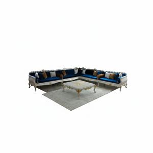 Design d'intérieur Majlis arabe, design classique moderne, ensemble élégant pour salon, sièges d'angle luxueux, design gain de place - Product Image 2