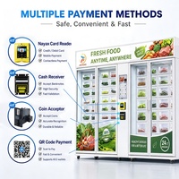 Distributeur automatique de produits frais OEM/ODM 24h/24 et 7j/7 avec stockage frigorifique, refroidissement par compresseur, écran tactile et SDK à distance