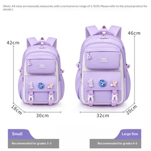 Nueva Mochila Escolar Oxford <span class=keywords><strong>2023</strong></span> de Poliéster para Niñas de Primaria y Secundaria, Gran Capacidad, Ligera y Transpirable - Product Image 4