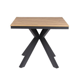 Table de jardin carrée minimaliste en aluminium sur mesure avec plateau en composite bois-plastique, mobilier de patio, mobilier de jardin - Product Image 1