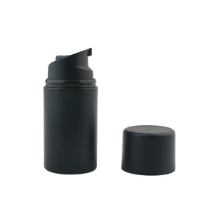Bouteille de pompe sans air <span class=keywords><strong>noire</strong></span> cosmétique de 15ml 30ml 50ml pp - Product Image 2