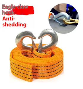 Cordon de remorquage pour voiture, corde de sauvetage, crochet d'aigle, corde de traction en nylon, robuste, épaissie, durable, 3m 4m 5m, double usage pour SUV et moto - Product Image 4