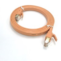 Cable de red plana RJ45, OEM/ODM, para telecomunicaciones, Cat5e/CAT6/Cat7/Cat 8, cable de parche ultradelgado, Lan, FX-CT11-C8-STP