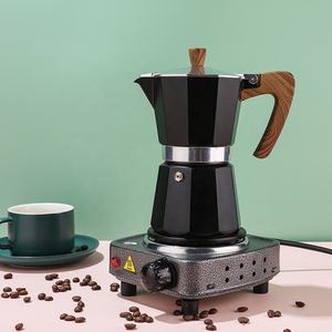 <span class=keywords><strong>Cafetera</strong></span> Moka de inducción de aluminio de 6 tazas, <span class=keywords><strong>cafetera</strong></span> Moka Espresso, olla Moka de aluminio <span class=keywords><strong>italiana</strong></span> clásica con mango de tacto suave - Product Image 3