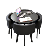 Petit ensemble de table à manger avec banc, ensemble de salle à manger formel pour hôtel, table et chaises simples, cuisine et restaurant modernes