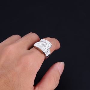 แหวนแฟชั่นสแตนเลสสตีลจากโรงงานขายส่ง แหวนลายเซ็นมินิมอลยอดนิยม แหวนสั่งทำสำหรับผู้ชาย - Product Image 5